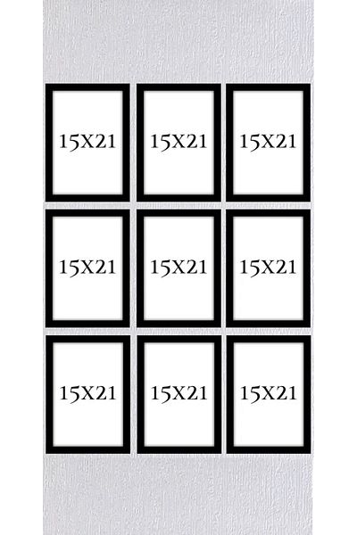 Wooden Factory Set de 9 rame negre pentru fotografii 15x21 – Set decorativ cu design modern și elegant