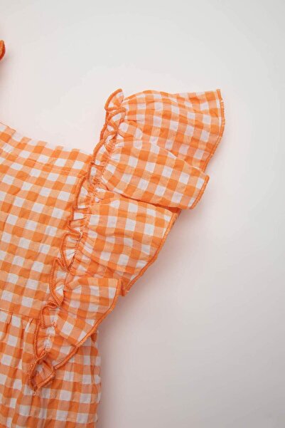 DeFacto Baby Girl Checked Sleeveless Crinkle Dress D0581A524Hs