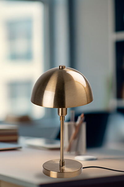 AmberLED Penumbra Masa Lambası, Metal Gövde, Kablolu Elektrikli, E14 Duy