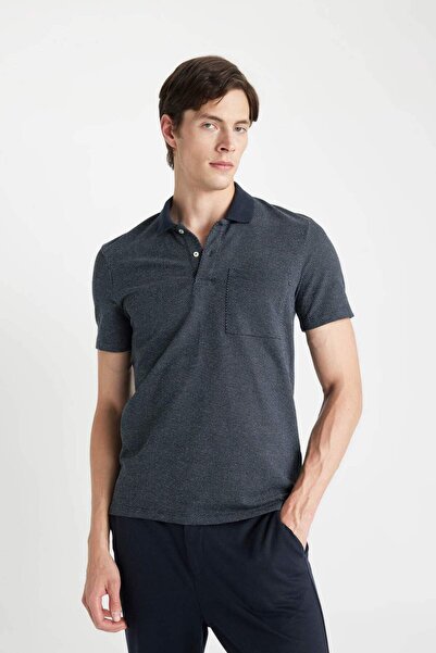 DeFacto Slim Fit Slim Fit Basic Plain Krátký rukáv Polo tričko D0031AX24SM