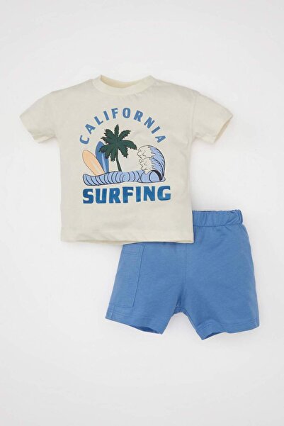 DeFacto Chlapecká sada 2 triček s krátkým rukávem a potiskem C9197A524SM