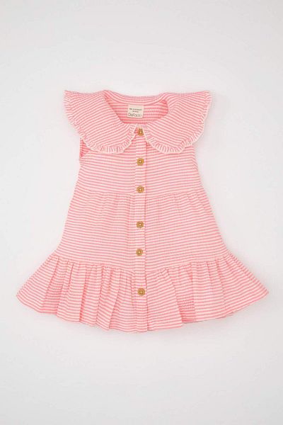 DeFacto Poplin Fabric Baby Girl Striped Sleeveless Dress - C7245A524SM