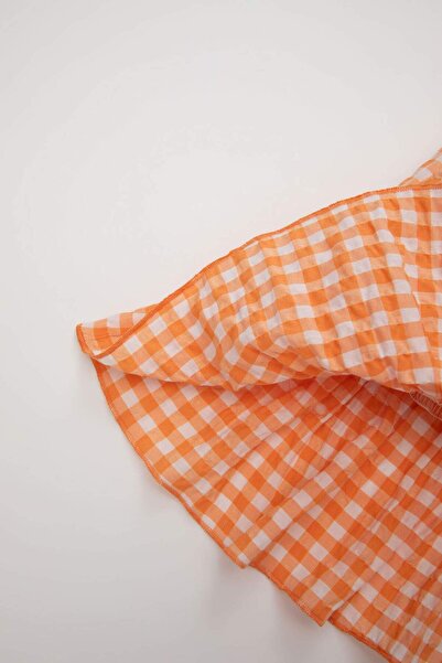 DeFacto Baby Girl Checked Sleeveless Crinkle Dress D0581A524Hs