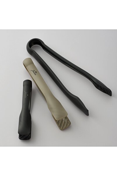 Jumbo Smart Gray 3-Piece Tongs Set