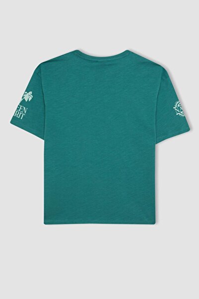 DeFacto Chlapecké oversize tričko s krátkým rukávem a širokým výstřihem C5004a824hs