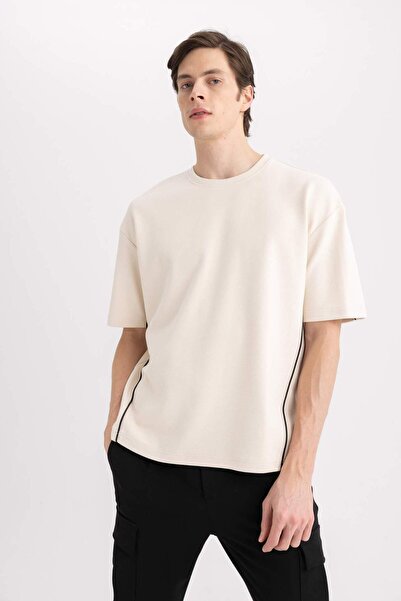 DeFacto Crew Neck Oversize T-Shirt - Short Sleeve B6856AX24SP