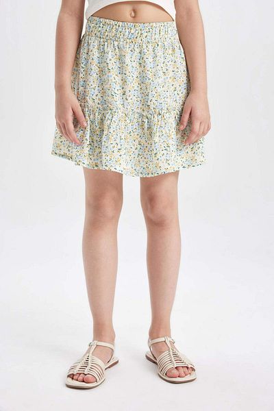 DeFacto Viscose Girl's Skirt - Floral Pattern, B4459A824SM