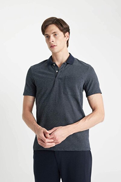 DeFacto Slim Fit Slim Fit Basic Plain Krátký rukáv Polo tričko D0031AX24SM