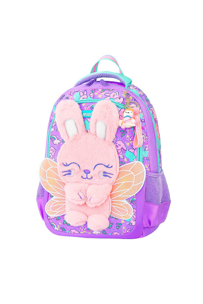 MUGGLE Geanta de școală Fairy Bunny Geantă de iepure cu aripi de pluș pentru fetiță