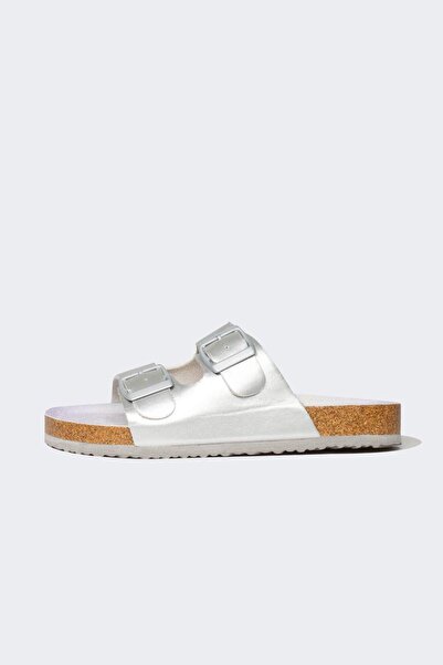 DeFacto Girl's Flat Sole Double Banded Faux Leather Slippers B8753A824Sm