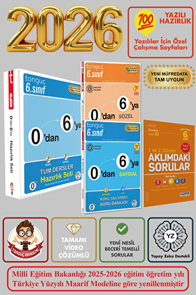 Tonguç Yayınları Tonguç 6. Sınıf 0 Dan 6 Ya Tüm Dersler Konu Anlatımlı Soru B...