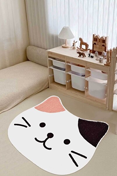 Decomia Home Dijital Kaymaz Yıkanabilir Kedi Çocuk Halısı Çocuk Odası Halısı ...