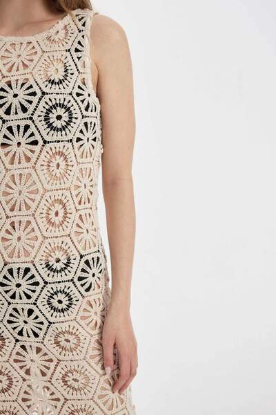 DeFacto Dantel Kolsuz Plaj Elbisesi-Fall in Love A0239AX24SM