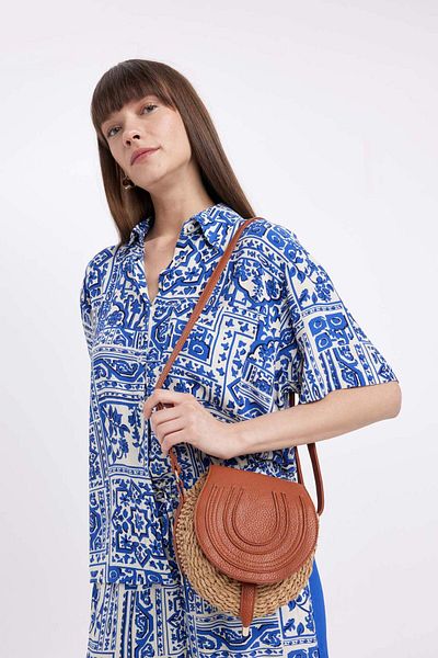 DeFacto Women's Long Strap Straw Crossbody Bag B9041Axns