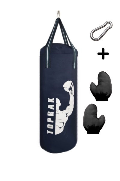 Genel Markalar ELDİVEN Hediye 60 Cm Boks Torbası Karabina Hediyeli Lacivert 60 X 25 Cm 5-10 Kg