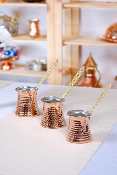 GÜR BAKIR Copper Coffee Pot for 4-5 People