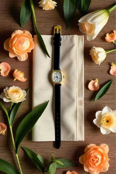 Neorney Vintage Minimal Zarif Deri Kayışlı Kadın Kol Saati