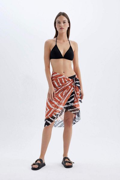 DeFacto Pareo din voal cu model-Fall in Love D0966AX24SM