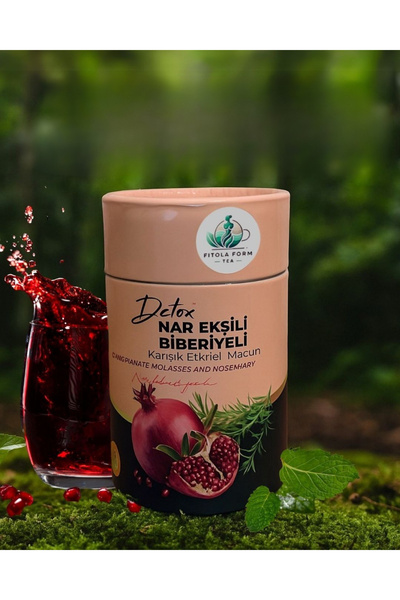Fitola Form Tea Nar Ekşili Biberiyeli Karışık Bitkisel Macun | 100% Doğal Detox Macunu 240g