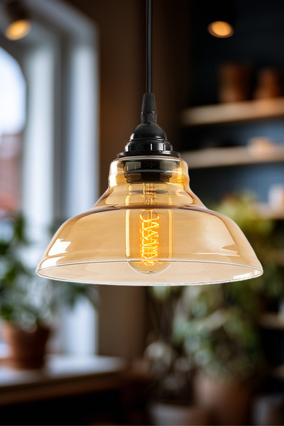 AmberLED Twinkle Tekli Cam Sarkıt Aydınlatma, Ev, Ofis, Cafe, Restoran Avizel...