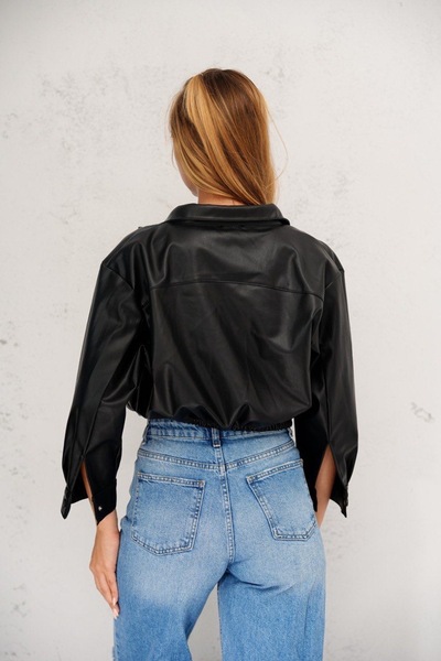 İLKCET MODA Women's Crop Style Jacket with Pockets