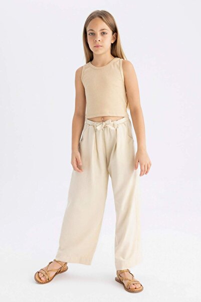 DeFacto Kız Çocuk Wide Leg Geniş Paça Pantolon C0273A824SM