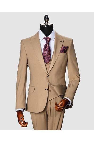 echol Ech.2351 Plain Fabric Vest Suit