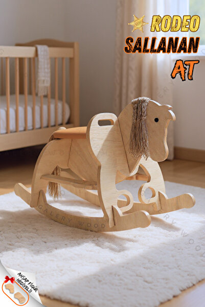 Galery Wood Sallanan At-Ahşap At-Sallanan Oyuncak