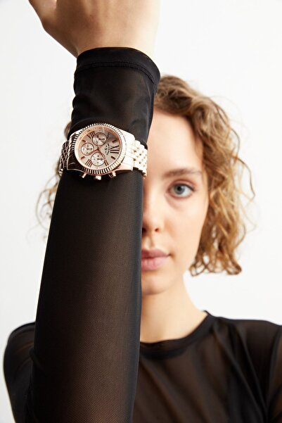 Aqua Di Polo 1987 Rose Gold Metal Women's Wristwatch Apws012503