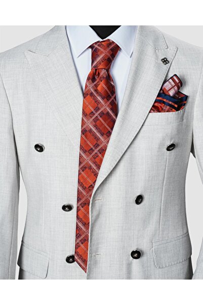 echol Ech. 2344 Düz Kumaş Kruvaze Takım Elbise