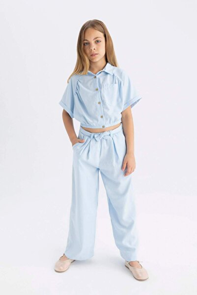 DeFacto Kız Çocuk Wide Leg Geniş Paça Pantolon C0273A824SM