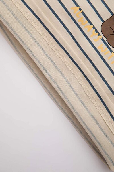 DeFacto Baby Boy 2 Piece Set Crew Neck Striped Short Sleeve T-Shirt Shorts C5860A524Sm