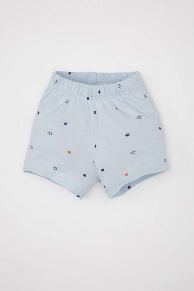 DeFacto Baby Boy Pajamas Set Combed Cotton Printed Short Sleeve Top Shorts C3532A524Hs