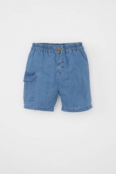 DeFacto Baby Boy 2 Piece Set Crew Neck Printed Short Sleeve T-Shirt Jean Shorts C6216A524Sm