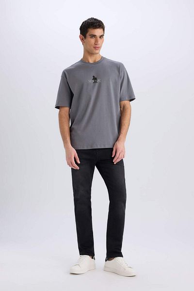 DeFacto Oversize Fit Crew Neck Back Printed Short Sleeve T-shirt C7162AX24SM