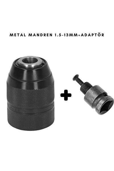 PLATİN HIRDAVAT PHT Metal Mandren Elle Sıkmalı Supra 1,5mm - 13mm + Adaptör 1/2 Çevirici plt28000105
