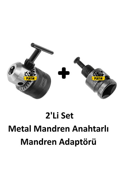PLATİN HIRDAVAT PHT Metal Mandren Anahtarlı 1,5mm - 13mm + Adaptör 1/2 Çevirici plt28000106