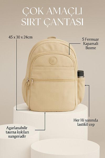citycenterfashion Unisex Crinkle School Backpack Γυμνάσιο Λυκείο Κολεγιακό Αδιάβροχο ύφασμα Laptop με τσέπη cty-lbn-104