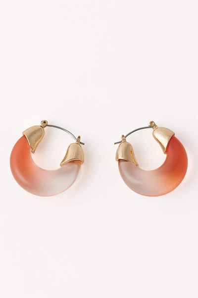 DeFacto Women's Red Hoop Earrings D0150Axns