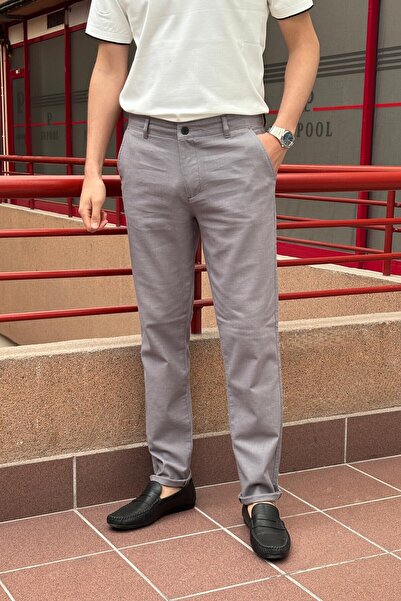 inpool Men, Slim Fit, Casual-Daily, Linen Woven, Cotton, Seasonal Trousers 301