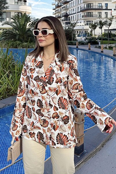 NEW LAVİVA Жіночий піджак з візерунком «черепиця», довгими рукавами, застібкою на ґудзики, з перехресним кроєм