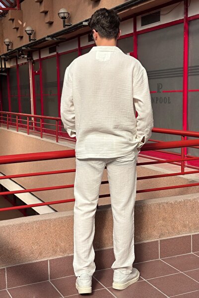 inpool Muslin Woven, Summer&Spring, 100% Cotton, Oversize Shirt-Pants Set G11-295