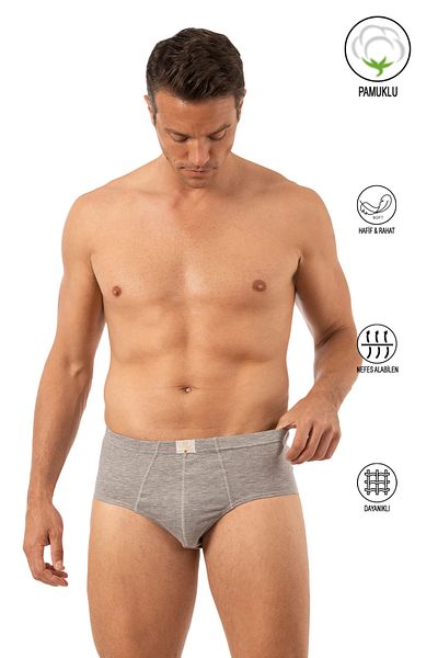 ÖZKAN underwear Özkan 0037 Men's 100% Cotton Combed Single Jersey Flexible Comfortable Slip Panties