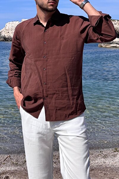 inpool Мъжка, яка на риза, стандартна кройка, качество А, Old Money Culture, риза от лиосел G15