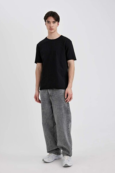 DeFacto Μπλουζάκι με κοντό μανίκι με λαιμόκοψη με κανονική εφαρμογή B7755ax24sm