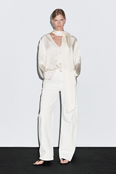 Massimo Dutti Pamuklu barrel fit jean