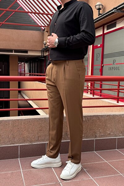 inpool Ανδρικό υφασμάτινο παντελόνι 296 Plus Size Καλοκαίρι και Άνοιξη