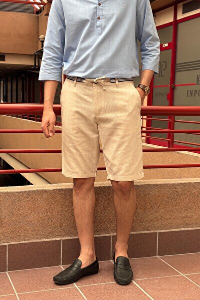 inpool Ανδρικά, Δαντέλα στη μέση, Λινά εμφάνιση, Κανονική εφαρμογή, Παλιά χρηματική κουλτούρα, Σορτς 167-1