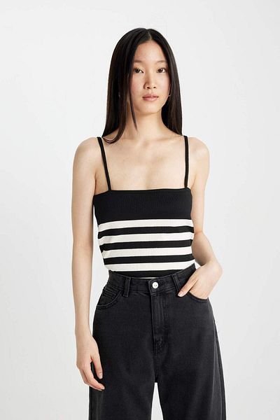 DeFacto Tricou cu bretele în dungi D3103AX24SM