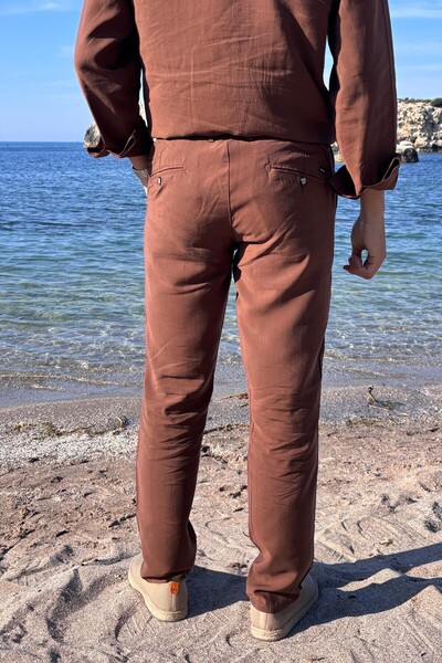 inpool Erkek, Yandan lastikli, Dökümlü, Liyosel, Regular fit, Old Money Culture Pantolon 304